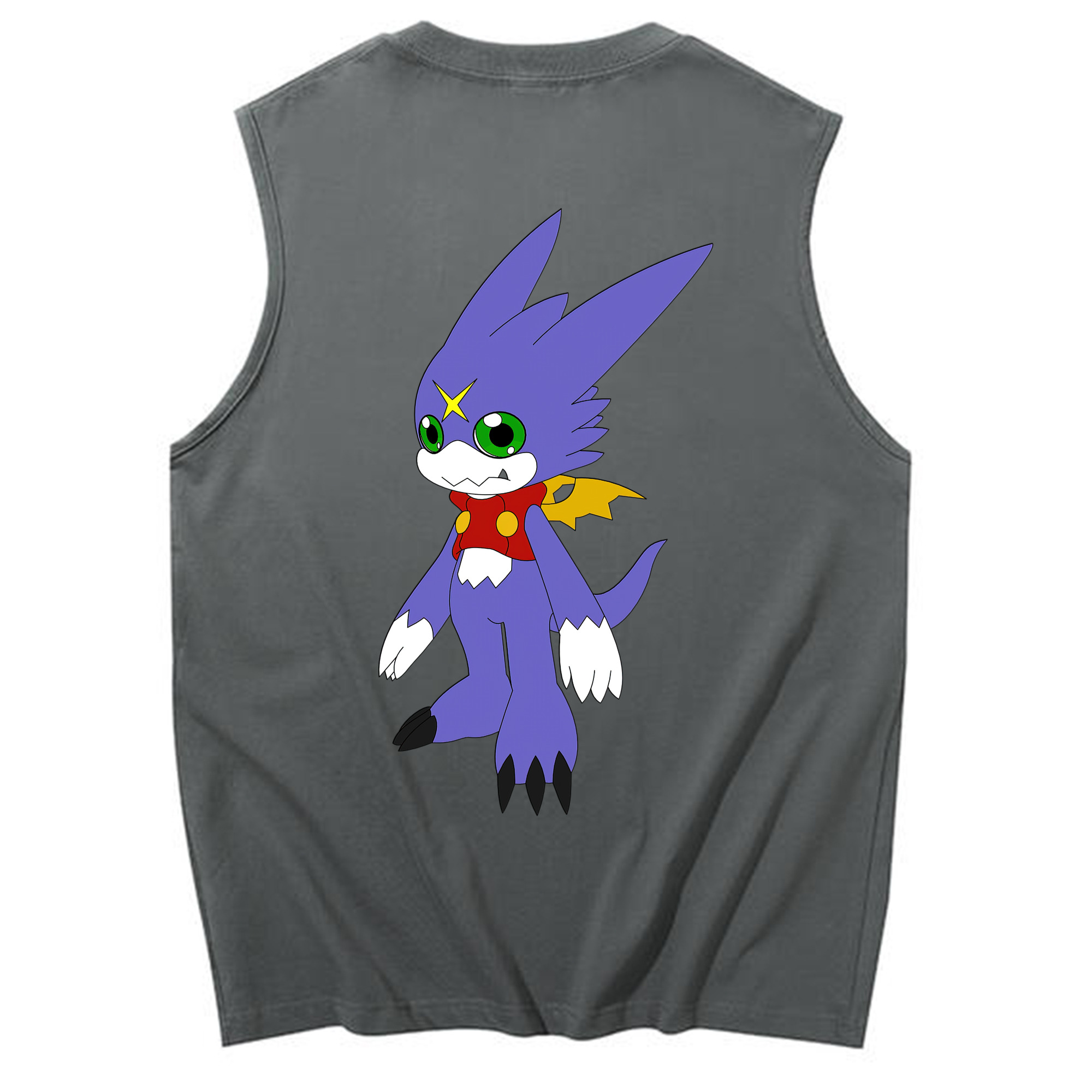 （画像用） Digimon デジタルモンスター/デジモン コットン100％タンクトップ（背面プリント）